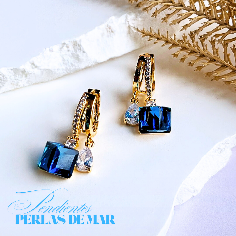 PENDIENTES PERLAS DE MAR 🌊💙