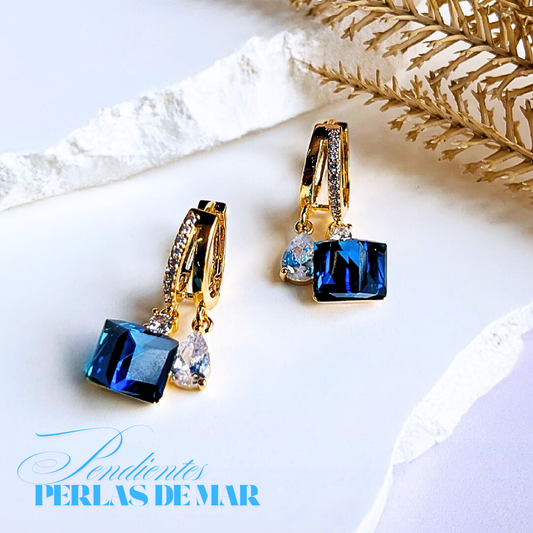 PENDIENTES PERLAS DE MAR 🌊💙