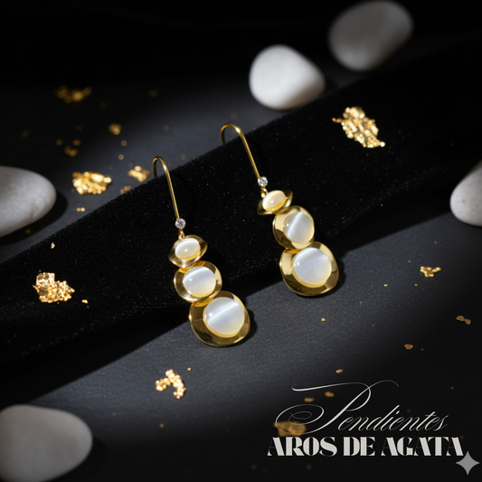 ¡EN TENDENCIA! PENDIENTES AROS DE ÁGATA