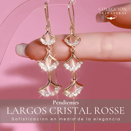 PENDIENTES LARGOS CRISTAL ROSSE🌹