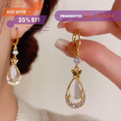 PENDIENTES GOTA CELESTIAL