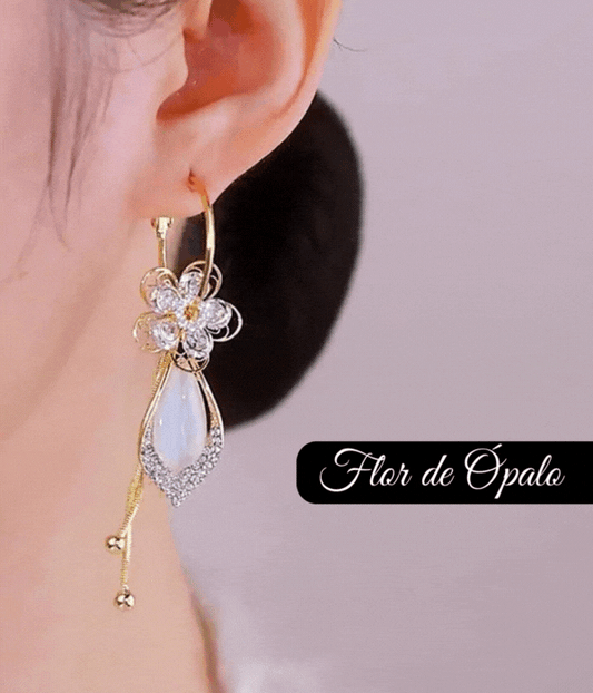 PENDIENTES FLOR DE OPALO