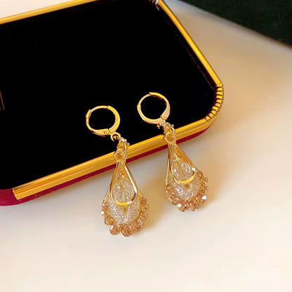 ¡DE MODA! PENDIENTES AMATISTA GOLDEN