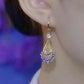 ¡DE MODA! PENDIENTES AMATISTA GOLDEN
